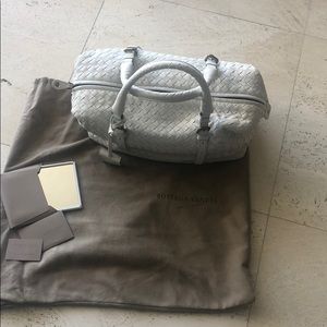 Bottega Veneta white satchel . Never carried